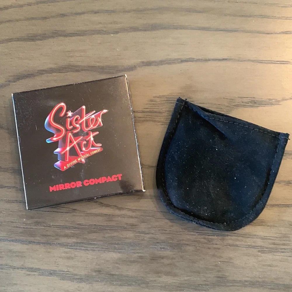 Sister Act Fabulous Mirror Compact with Red Rhinestones